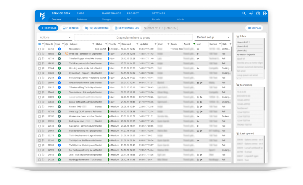 Laptop with the moreservice.com Service Desk solution on screen